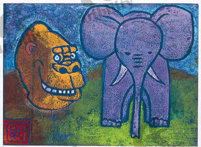 アートビリティ ゴリラと象