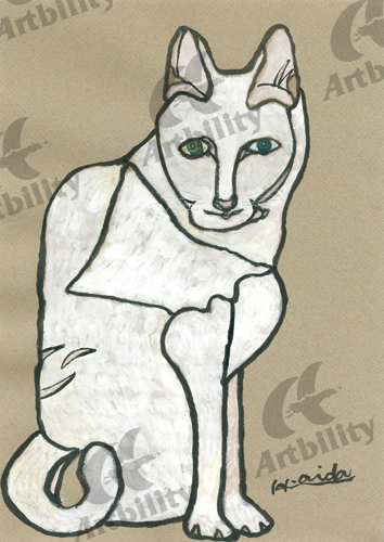 アートビリティ 白い猫