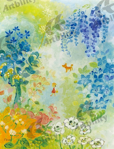 登録作品の花咲く小径