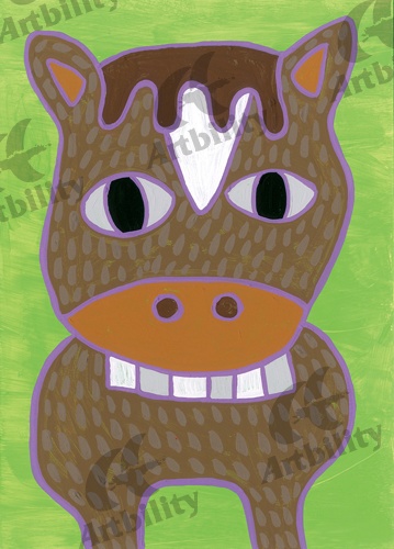 登録作品の歯が大きいウマです