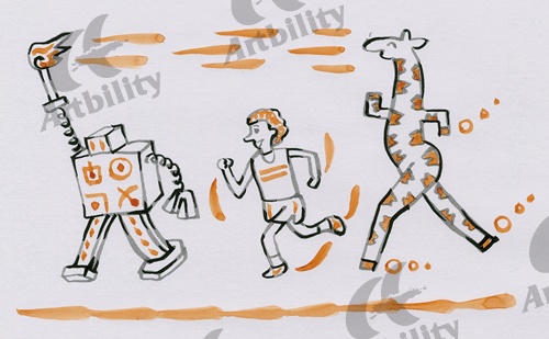 登録作品のかけっこ