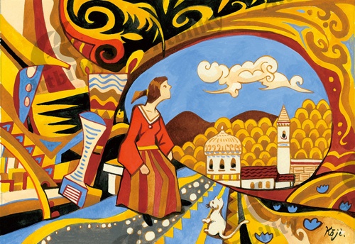 登録作品の開けた庭園