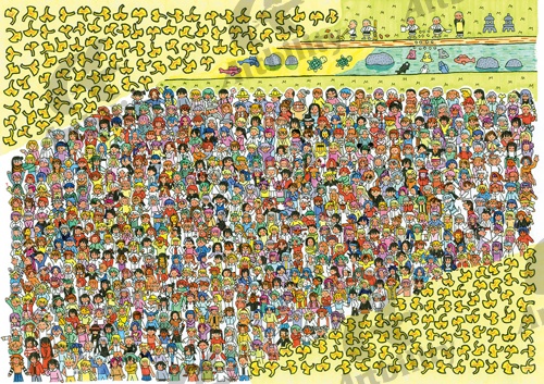 登録作品のみんなを包むイチョウの輝き