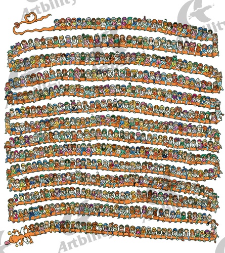 登録作品のニョロニョロ星人に乗って