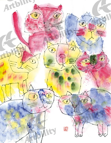 登録作品の猫の集会