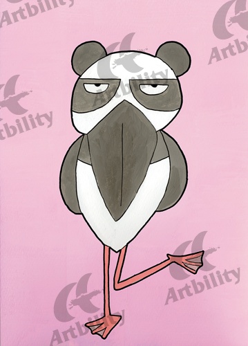 登録作品のおちゃめなハシビロコウパンダフラミンゴ