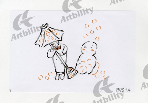 登録作品の雪ダルマのおもい