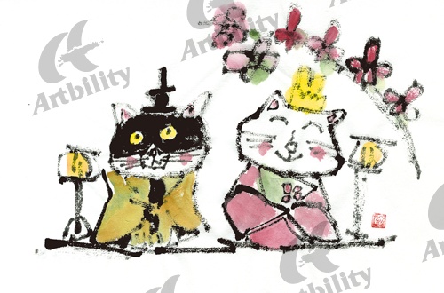 登録作品のにゃんこびな